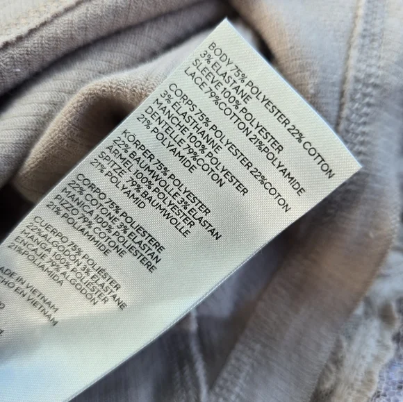 Free People Women’s Small Jolie Long Sheer Sleeves Square Neck Cashmere Camo New - Picture 5 of 10